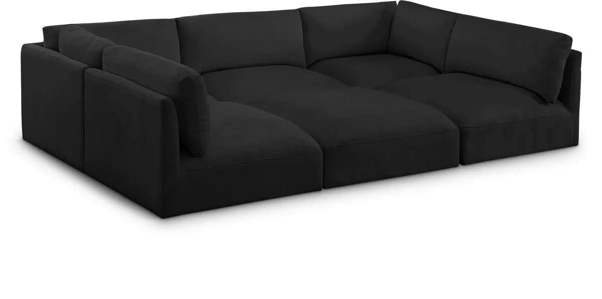 Ease - 6 Piece Modular Sectional - Black