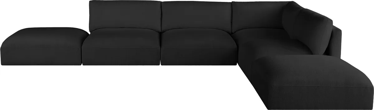 Ease - 7 Piece Modular Sectional - Black - View 2