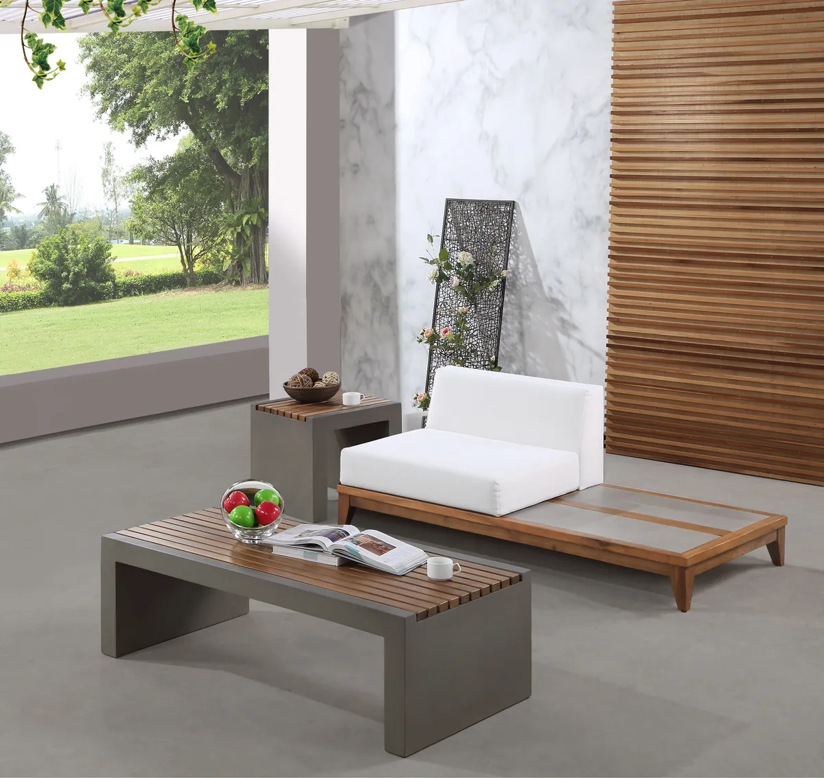 Rio - Chair With Integrated Table - Off White - View 2