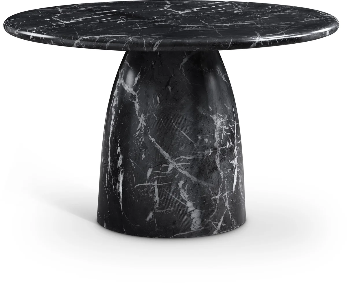 Cosenza - 48.5" Marble Finish Concrete Dining Table - Black