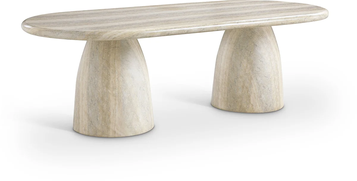Cosenza - 96" Concrete Dining Table - Travertine