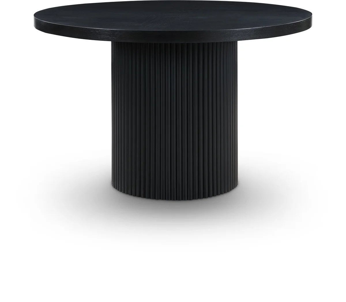 Belinda - Wood Oak Veneer Dining Table - Black