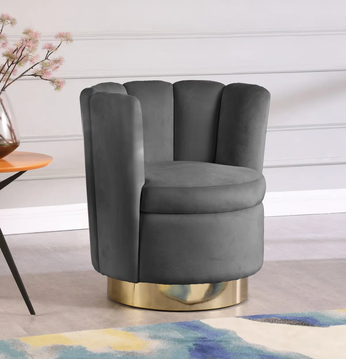 Lily - Accent Chair - Gray - View 2