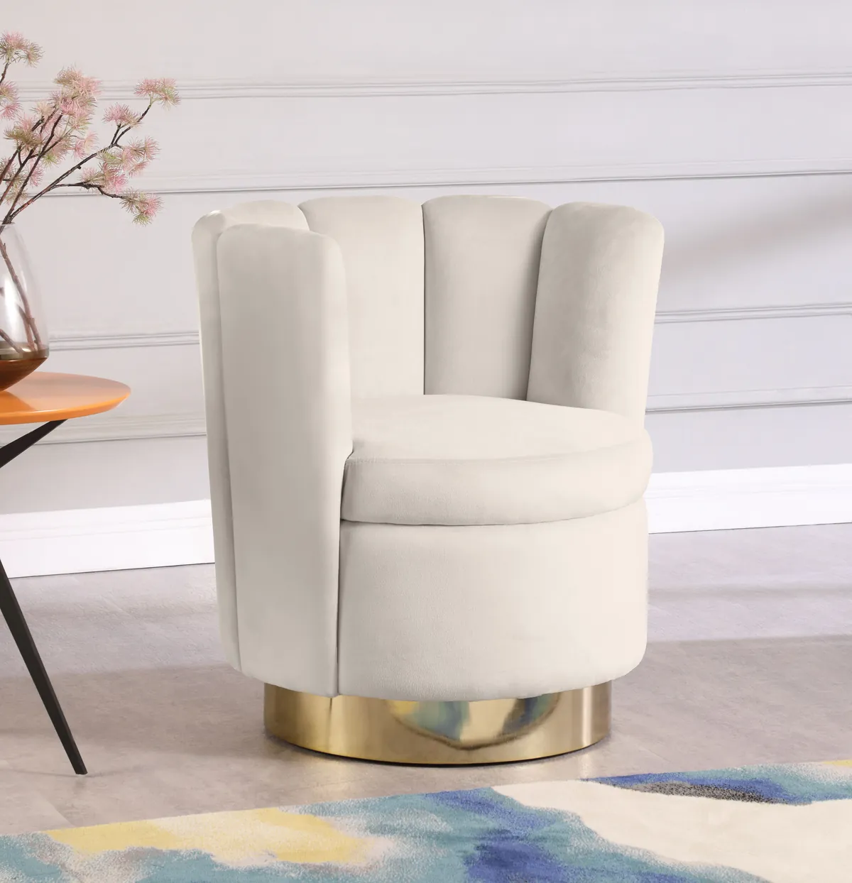 Lily - Accent Chair - Cream - View 2