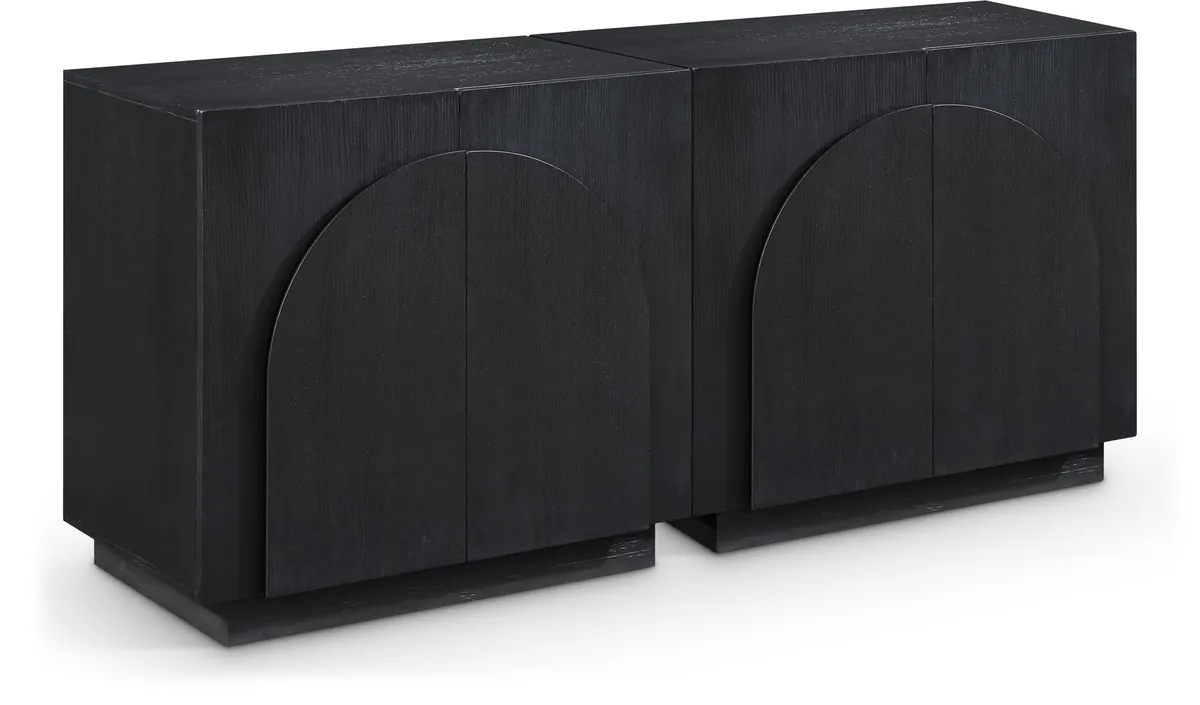 Navona - 2 Piece Sideboard / Buffet - Black