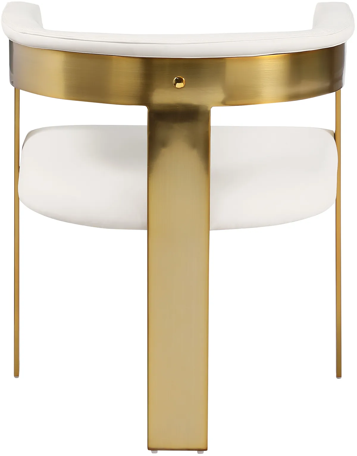 Romeo - Faux Leather Dining Chair With Gold Base (Set of 2) - Cream - View 2