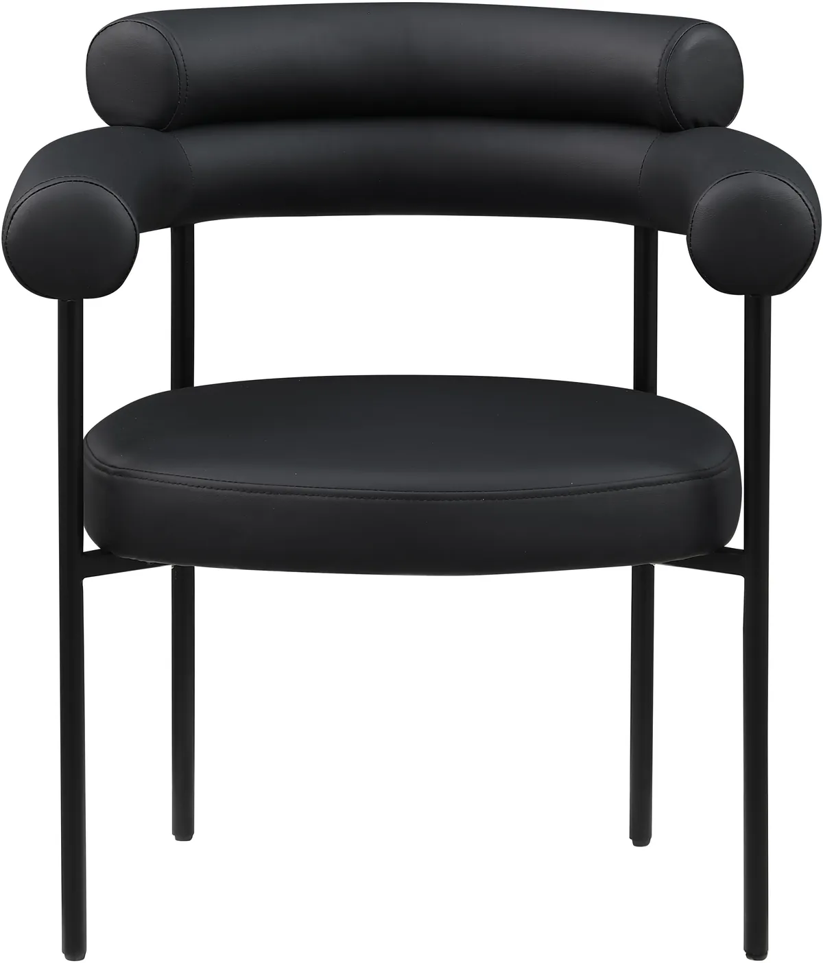 Blake - Faux Leather Dining Chair (Set of 2) - Black - View 2