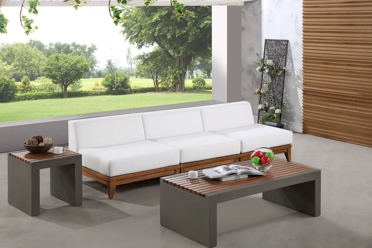 Rio - 3 Seat Modular Armless Sofa - Off White - View 2