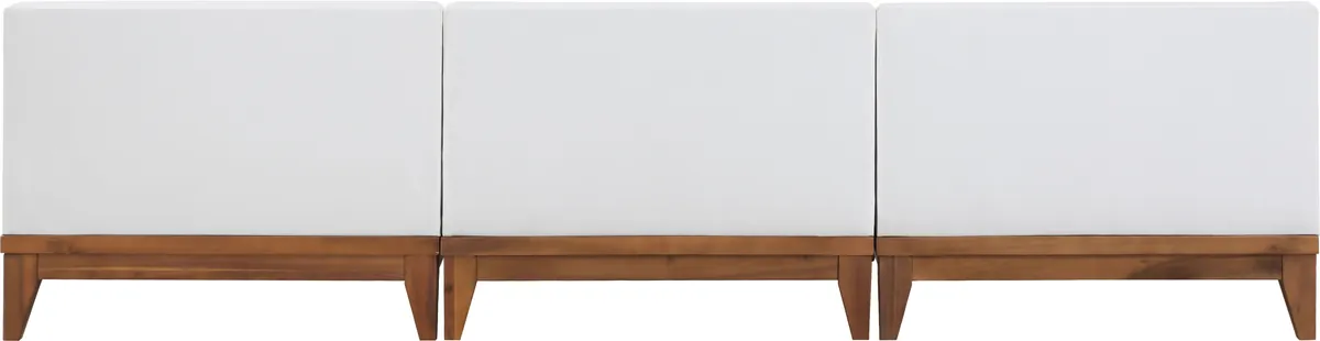 Rio - 3 Seat Modular Armless Sofa - Off White