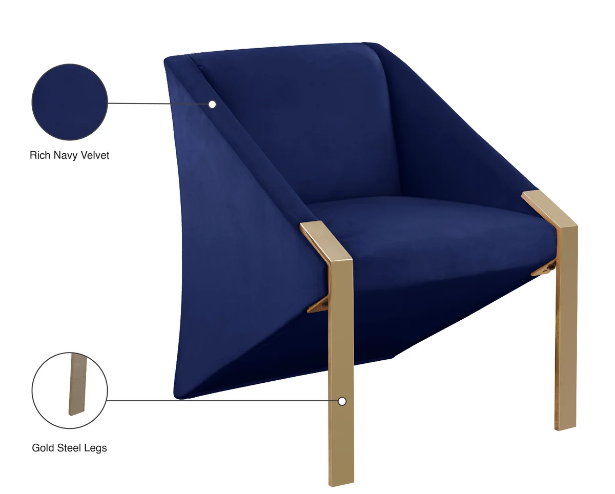 Rivet - Accent Chair - Navy
