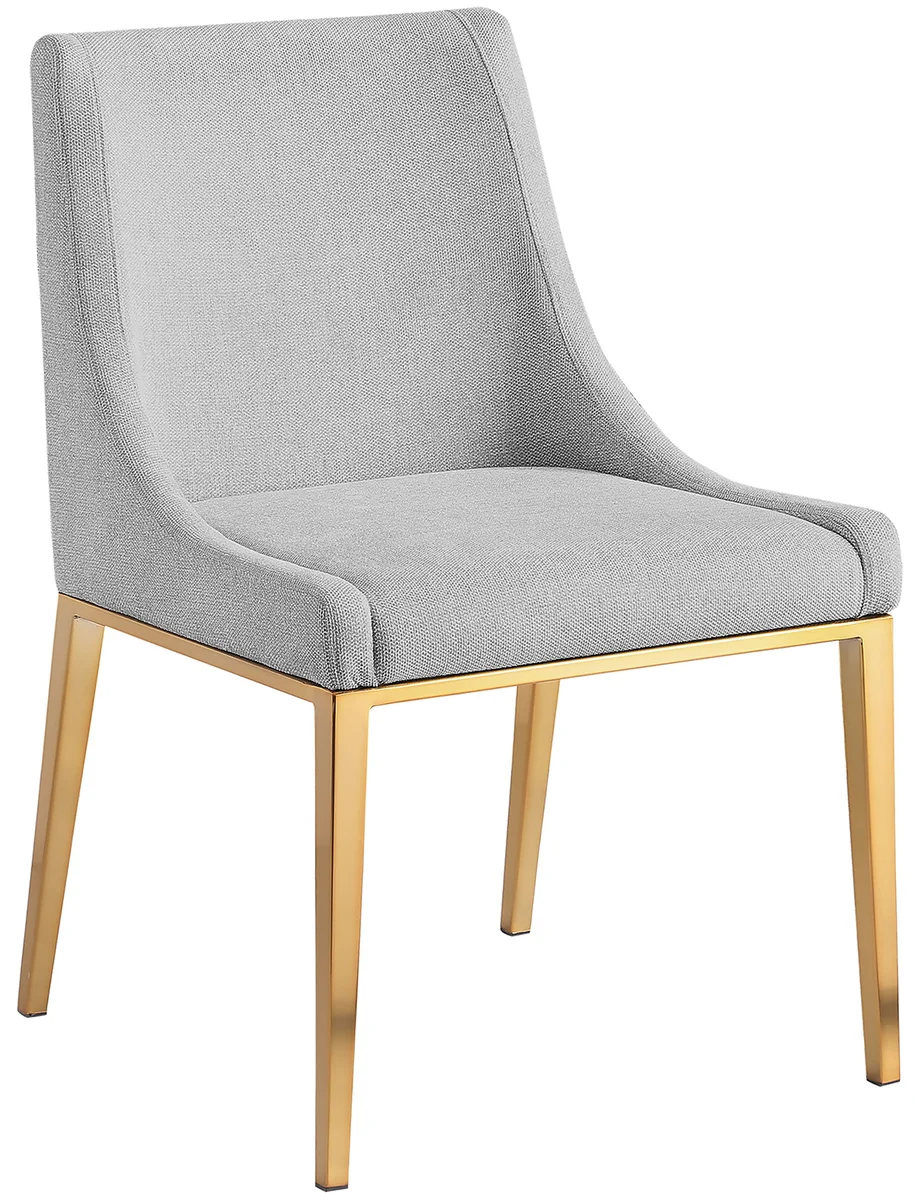 Haines - Linen Textured Dining Chair - Gray