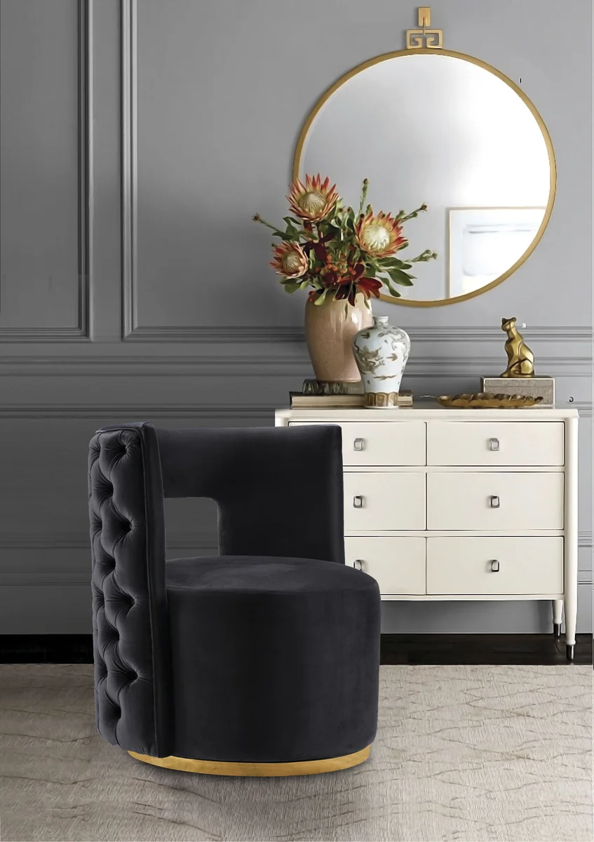 Theo - Accent Chair - Black - View 2