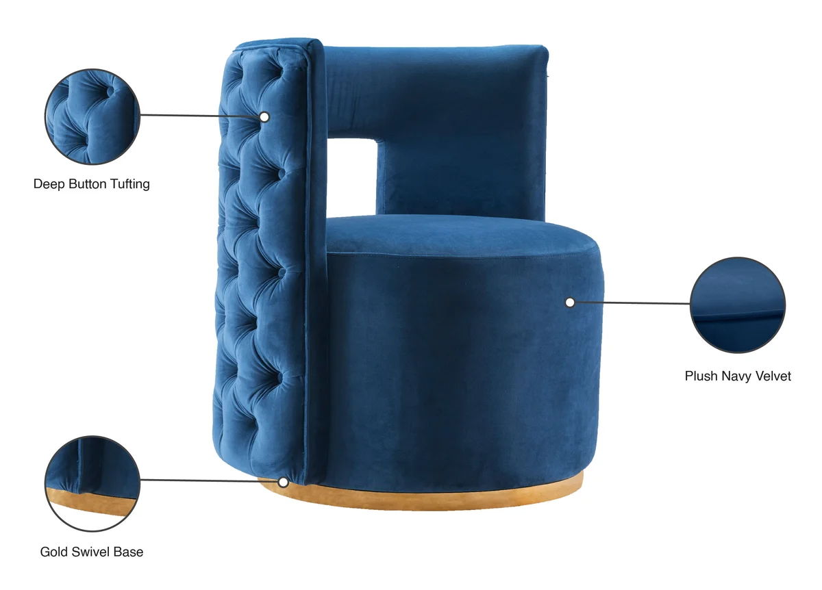 Theo - Accent Chair - Navy