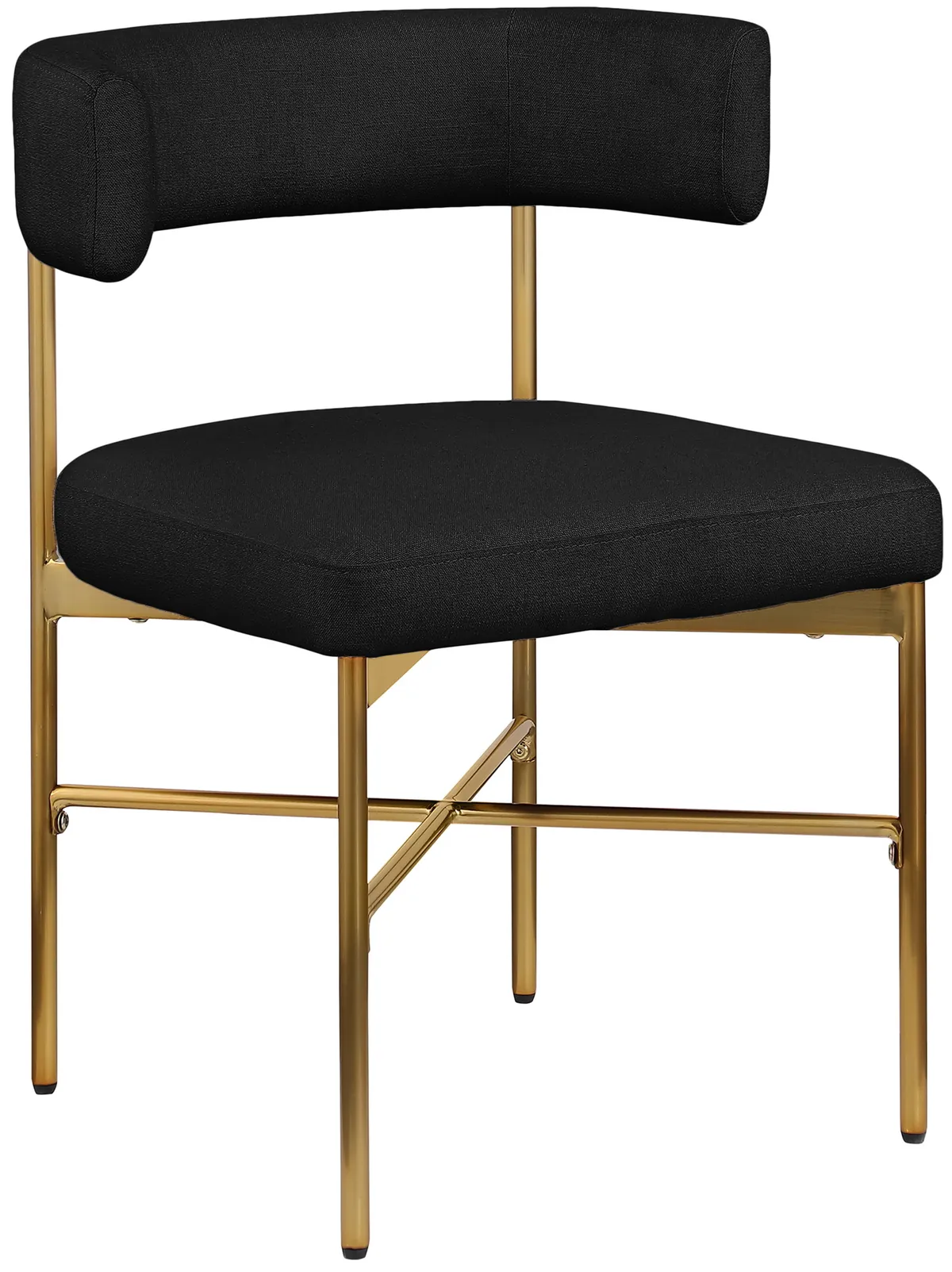 Rivage - Durable Dining Chair With Gold Frame (Set of 2) - Black