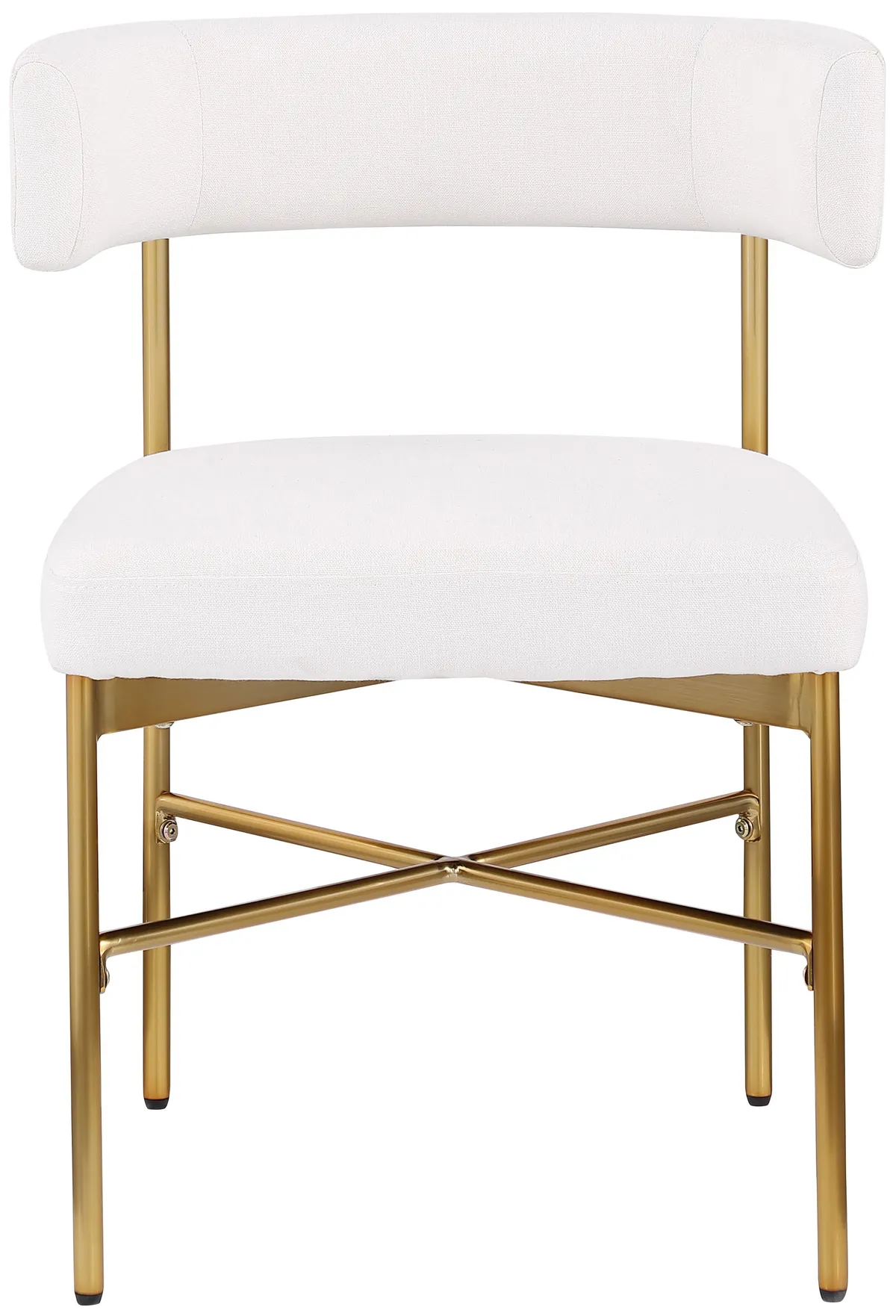 Rivage - Durable Dining Chair With Gold Frame (Set of 2) - Cream - View 2