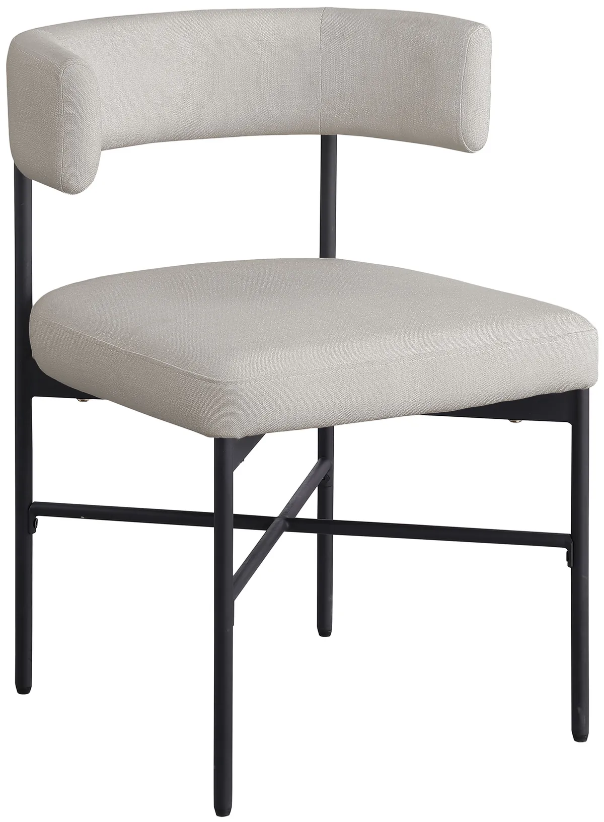 Rivage - Durable Dining Chair With Black Frame (Set of 2) - Beige