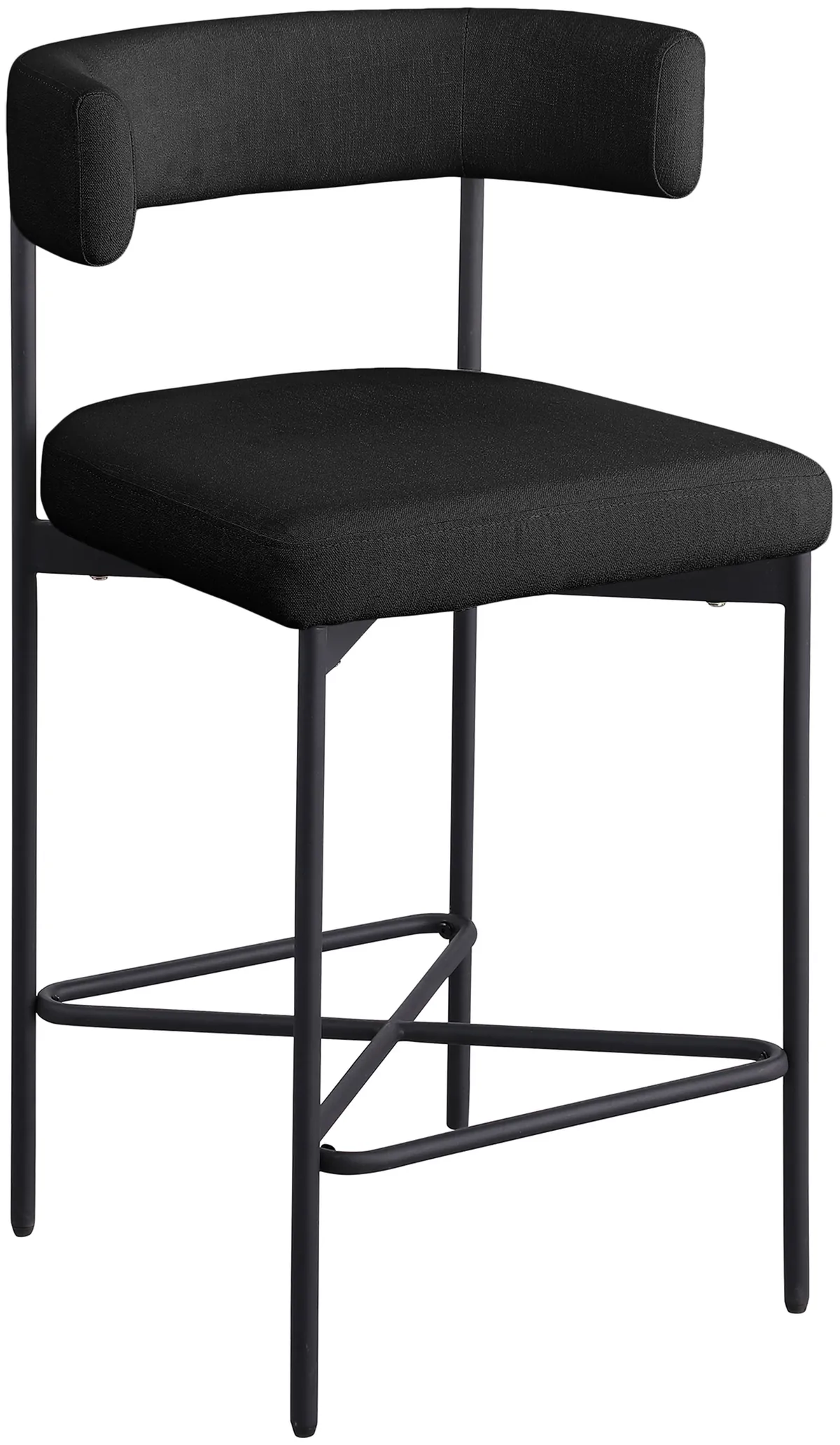 Rivage - Durable Stool With Black Frame (Set of 2) - Black