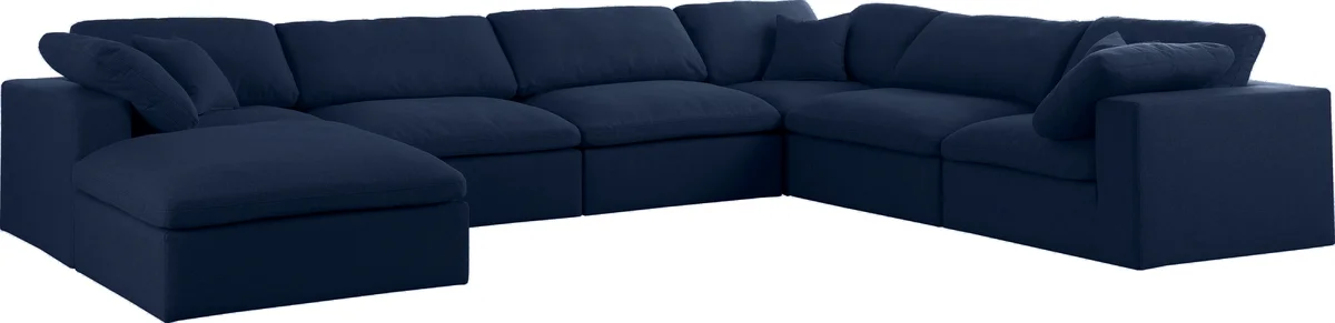 Serene - 7 Piece Modular Sectional - Navy