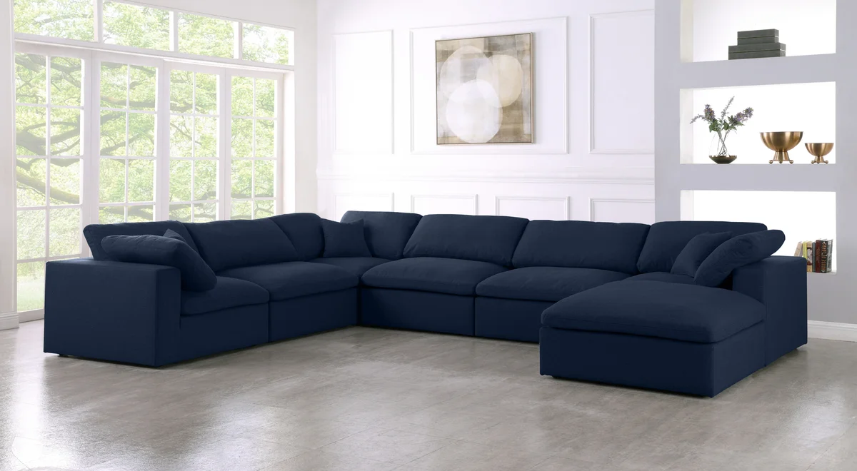 Serene - 7 Piece Modular Sectional - Navy