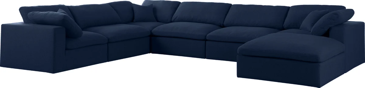 Serene - 7 Piece Modular Sectional - Navy - View 2