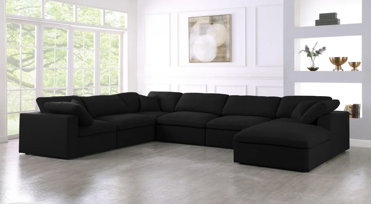 Serene - 7 Piece Modular Sectional - Black