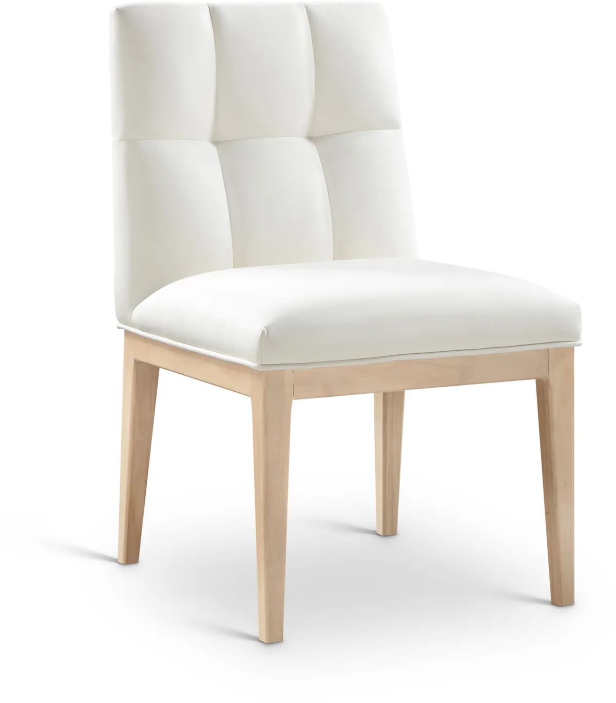 Adrian - Faux Leather Dining Side Chair (Set of 2) - Cream