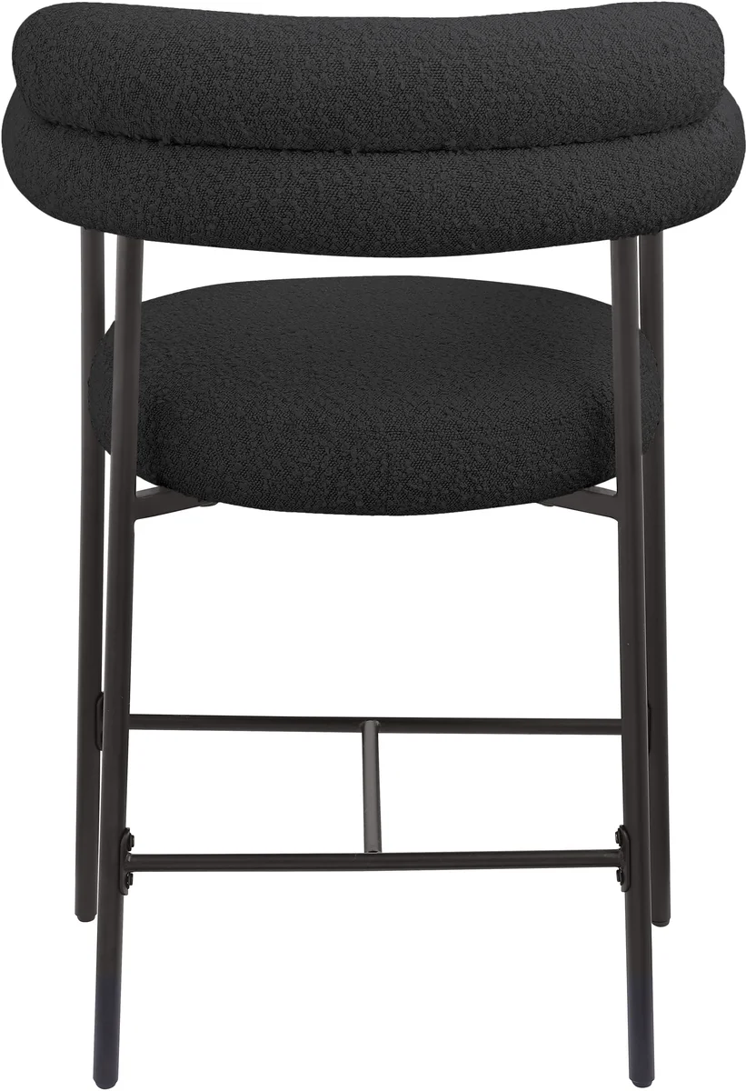 Blake - Counter Stool With Black Base (Set of 2) - Black - View 2