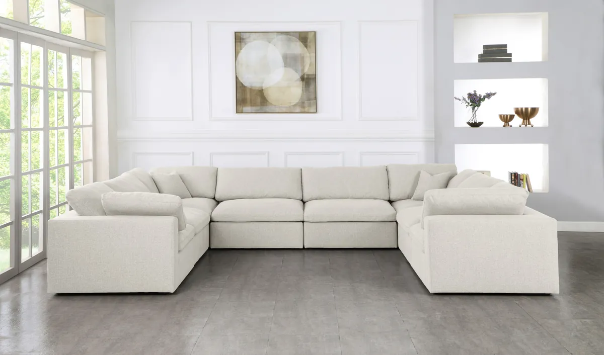 Serene - 8 Piece Modular Sectional - Cream