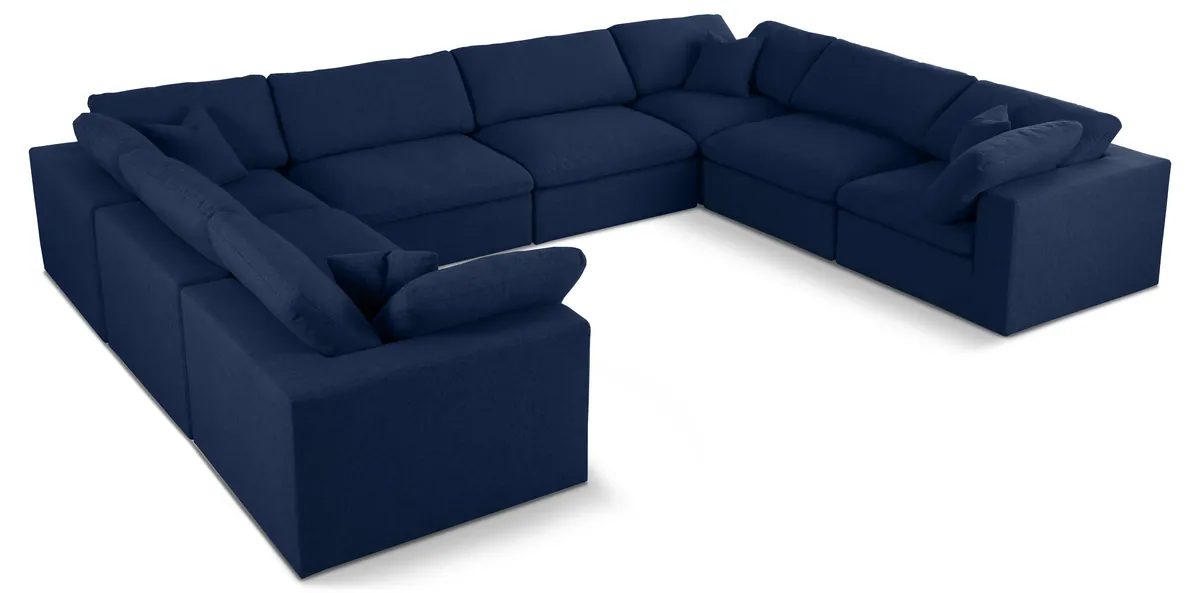 Serene - 8 Piece Modular Sectional - Navy