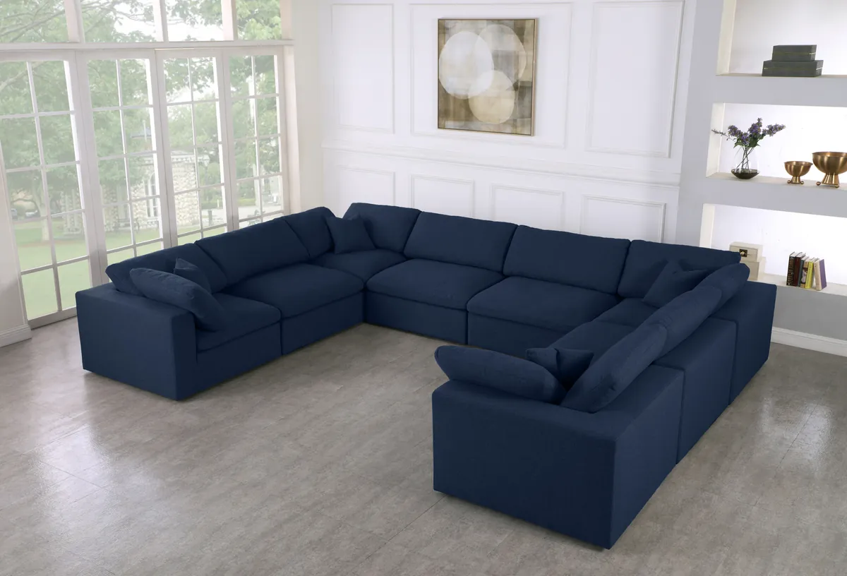 Serene - 8 Piece Modular Sectional - Navy