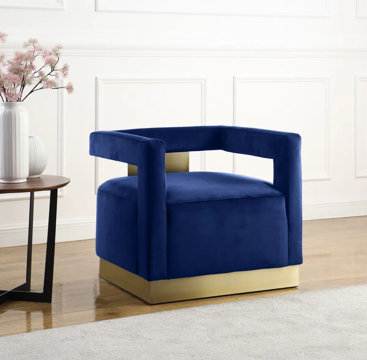 Armani - Accent Chair - Navy - View 2
