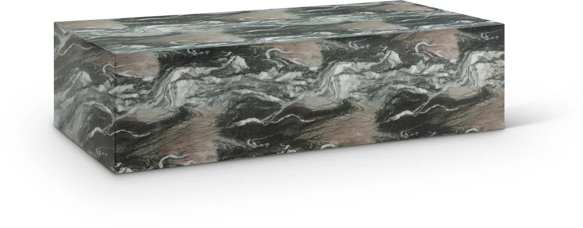 Piazza - Marble Finish Concrete Coffee Table - Green