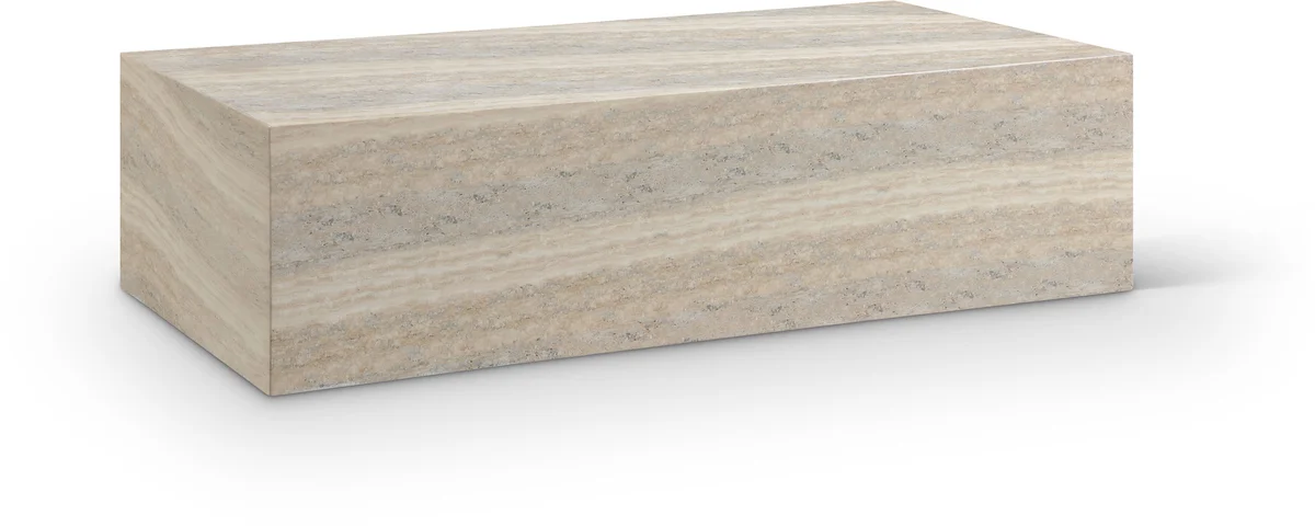 Piazza - Concrete Coffee Table - Travertine