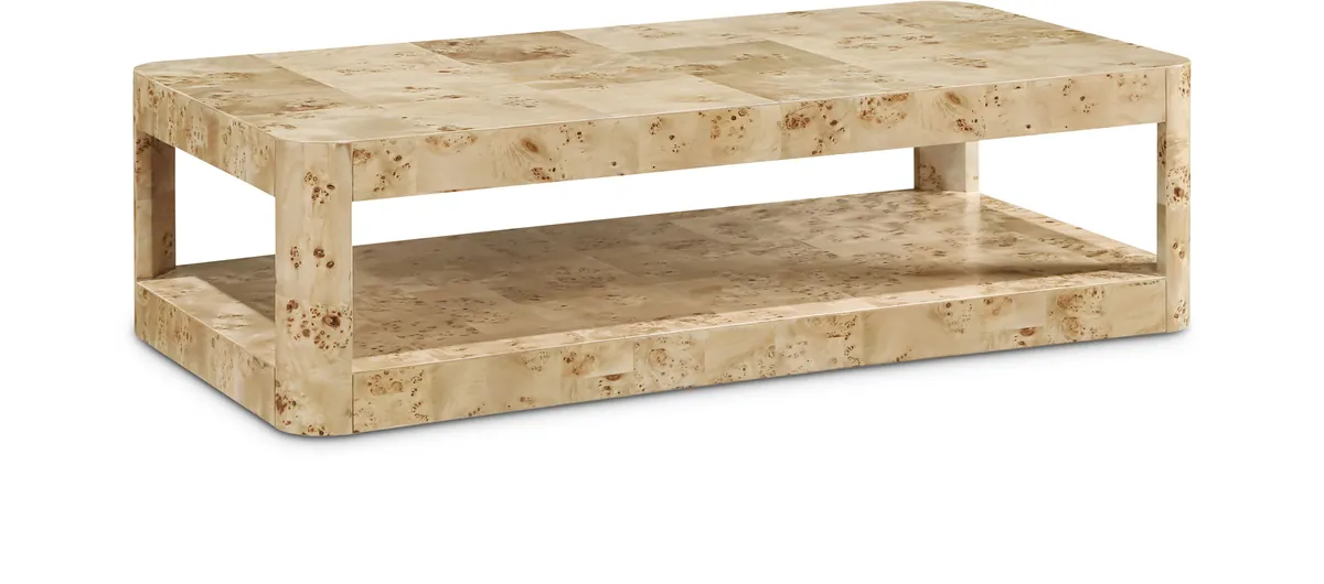 Reeves - Burl Wood Coffee Table - Natural