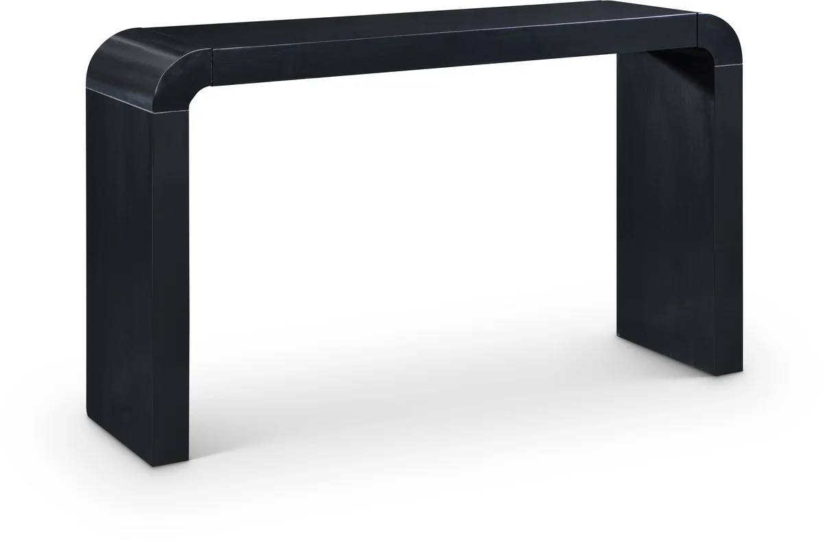 Toulon - Oak Veneer Console Table - Black