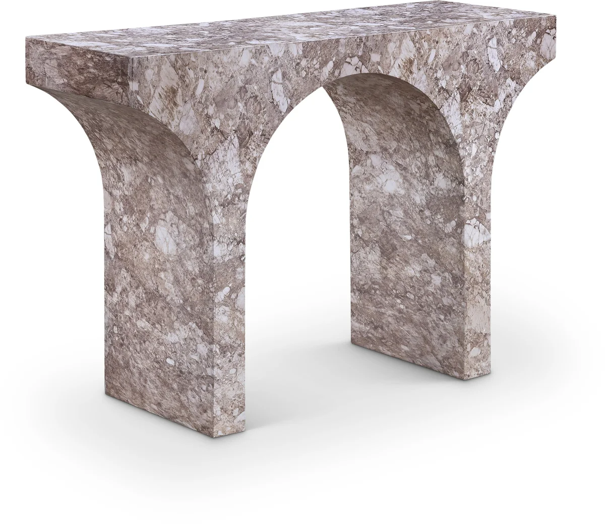 Pomezia - Marble Finish Console Table - Brown