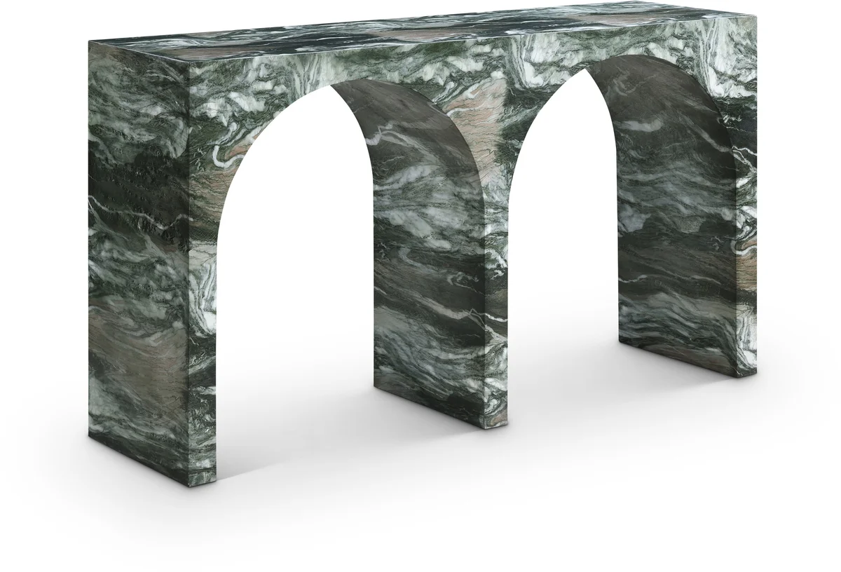 Faenza - Marble Finish Console Table - Green