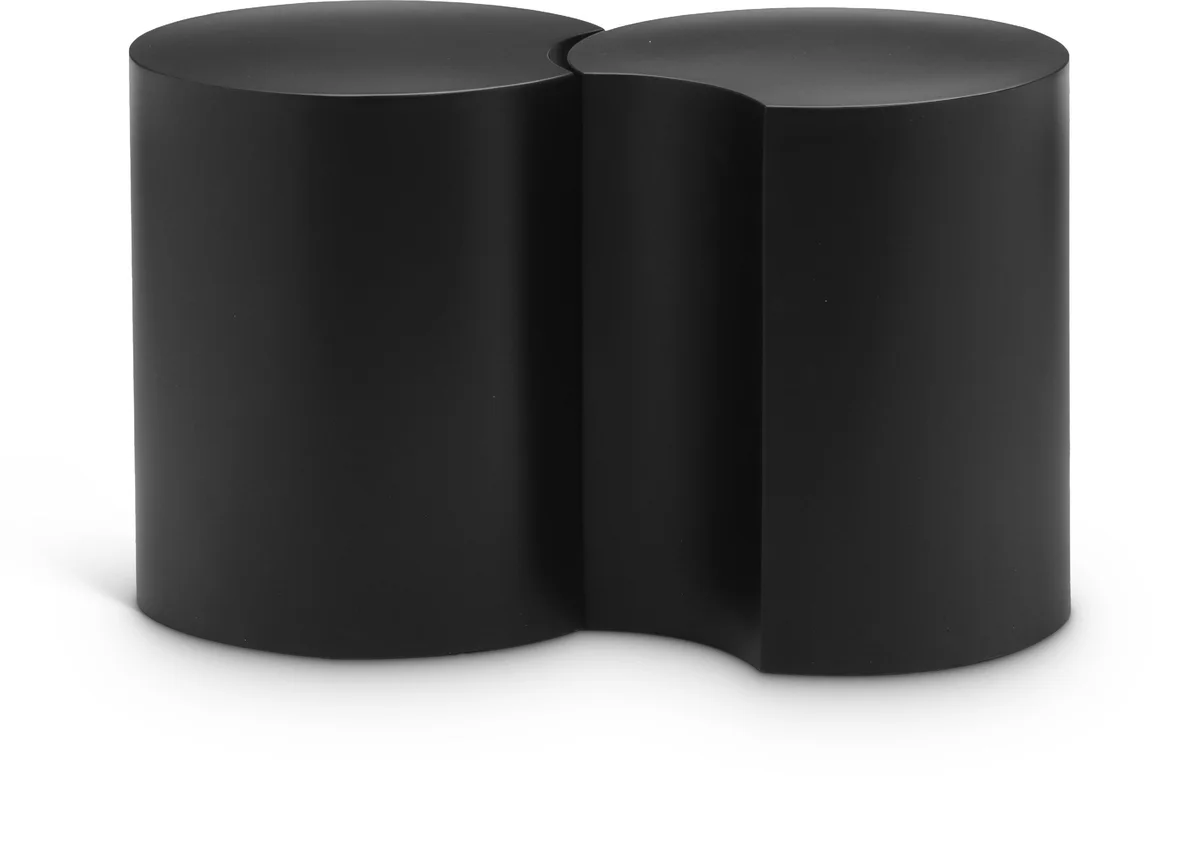 Dimple - 18" 2 Piece Modular End Table - Black