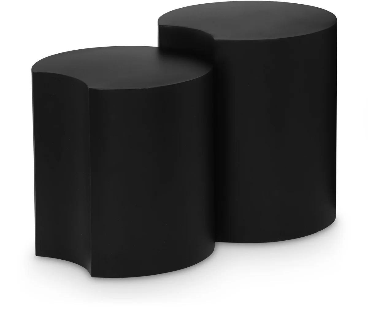 Dimple - 2 Piece Modular End Table - Black