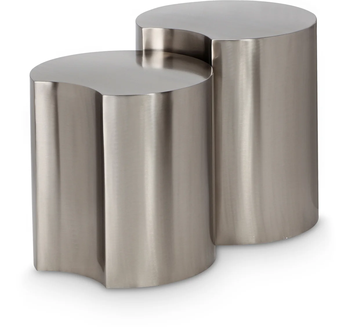 Dimple - 2 Piece Modular End Table - Silver