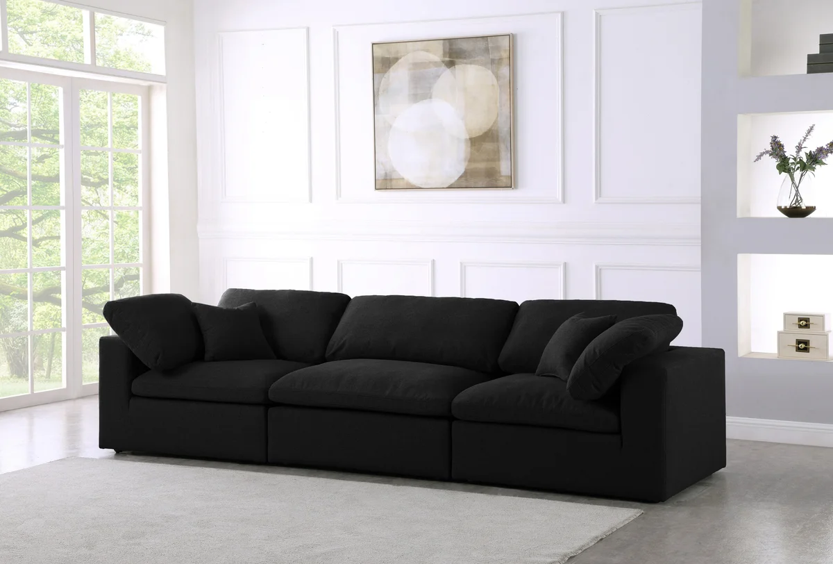 Serene - 3 Seat Modular Sofa - Black - View 2
