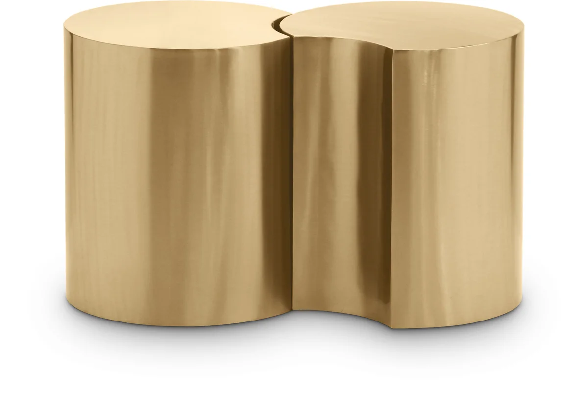 Dimple - 20" 2 Piece Modular End Table - Gold