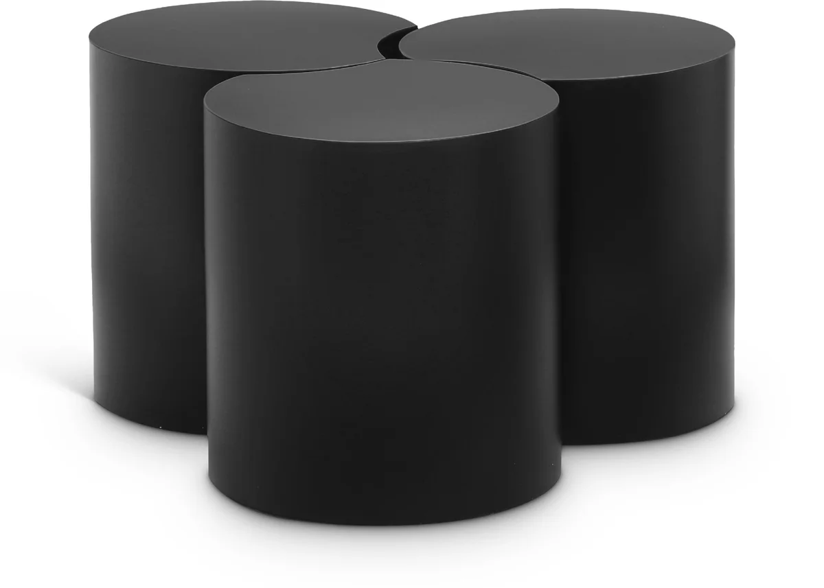 Dimple - 16" 3 Piece Modular Coffee Table - Black