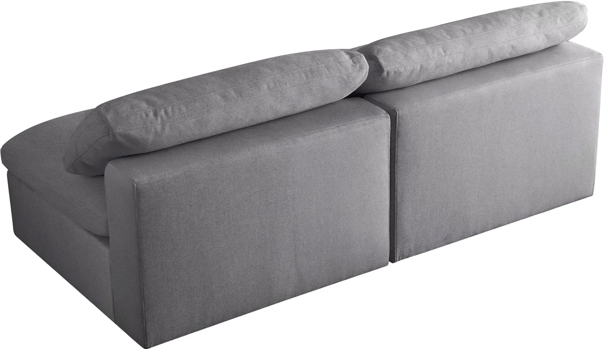 Serene - 2 Seat Modular Armless Sofa - Gray
