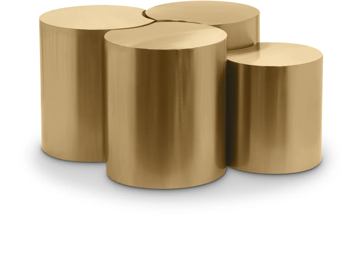 Dimple - 4 Piece Modular Coffee Table - Gold