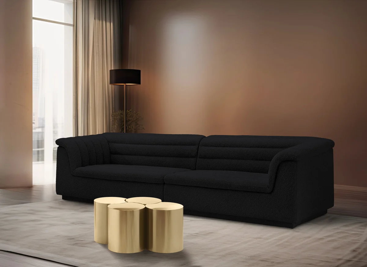 Dimple - 16" 4 Piece Modular Coffee Table - Gold - View 2