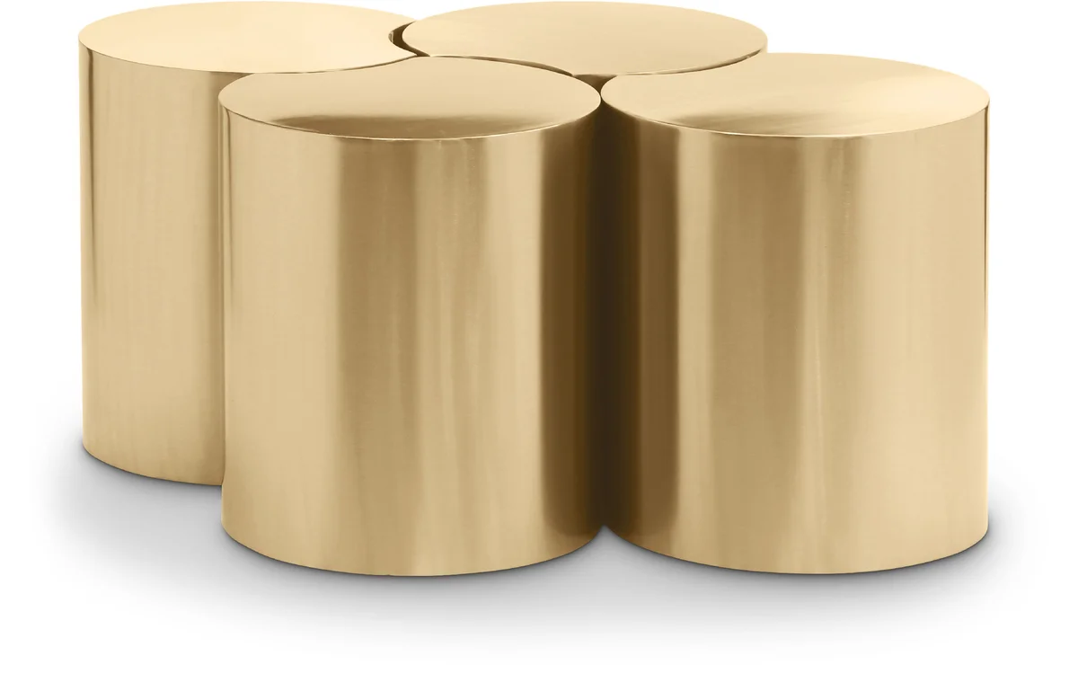 Dimple - 18" 4 Piece Modular Coffee Table - Gold