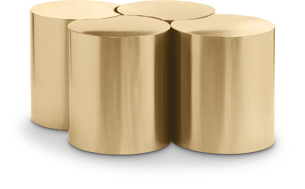 Dimple - 20" 4 Piece Modular Coffee Table - Gold