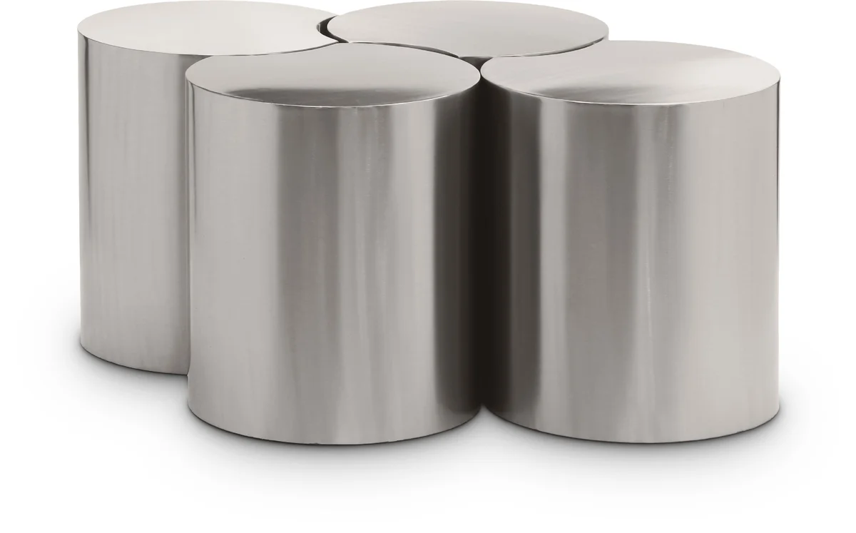 Dimple - 16" 4 Piece Modular Coffee Table - Silver