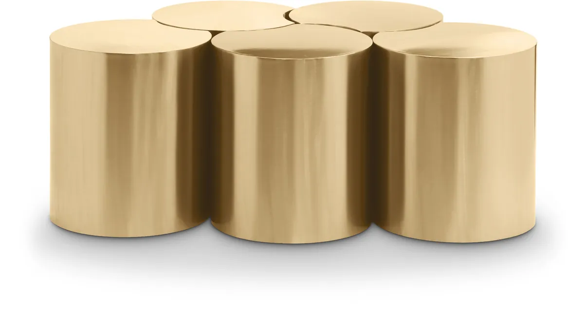 Dimple - 20" 5 Piece Modular Coffee Table - Gold